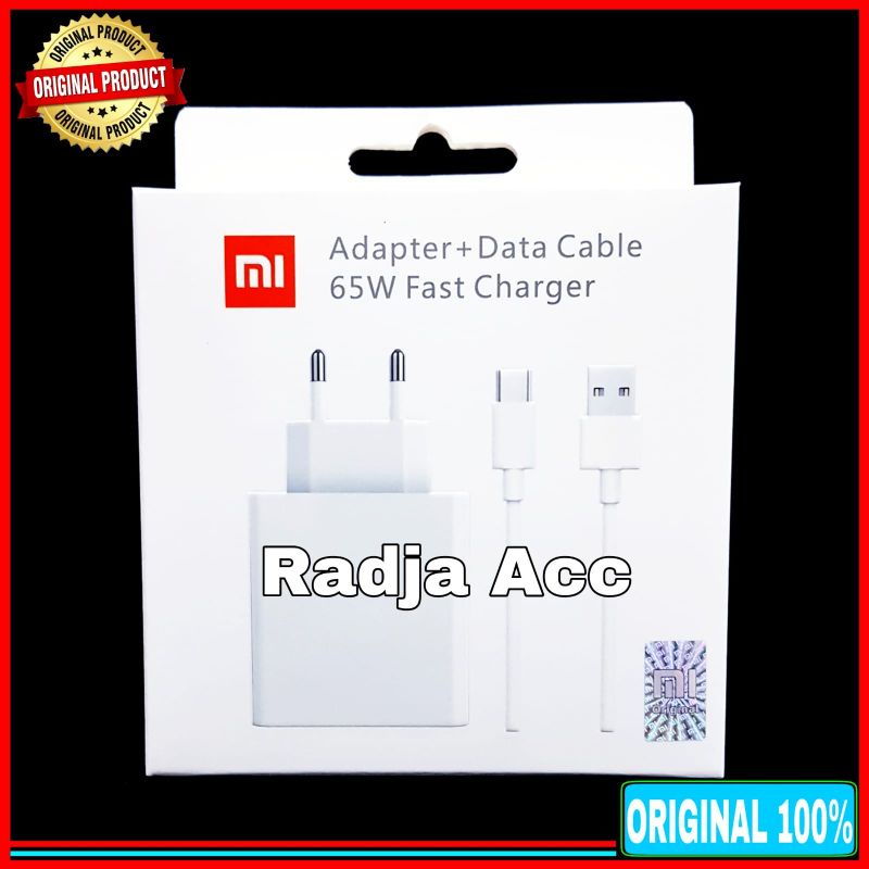 Charger Casan Xiaomi TURBO CHARGE USB C ORIGINAL 100% 65 Watt Type C