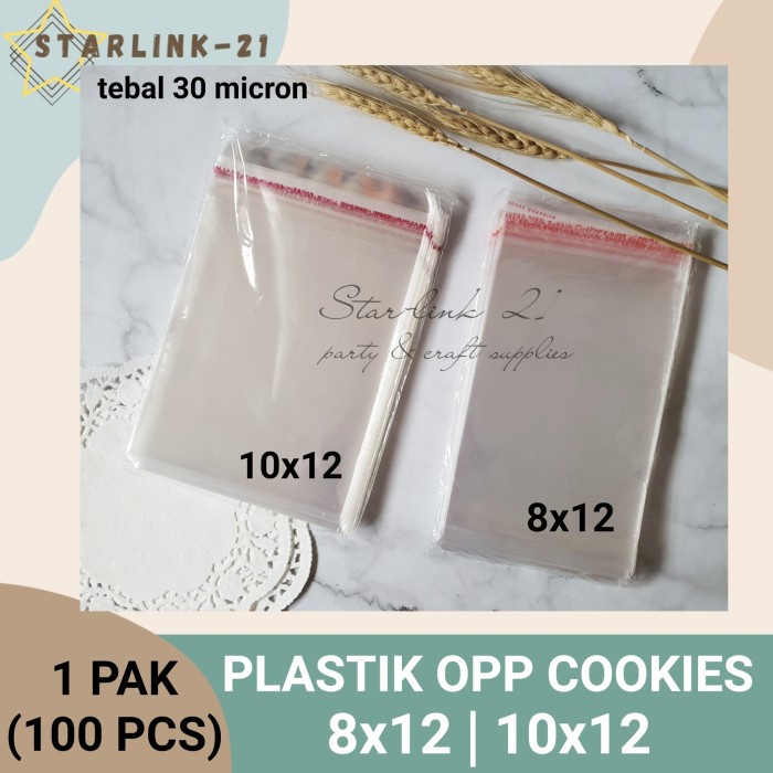 

PLASTIK OPP COOKIES | OPP 8x12 | OPP 10x12 | OPP Seal 100 PCS - 8x12