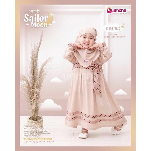 Gamis set anak Sailormoon by Quensha baby kids / gamis anak katun rayon circle / gamis set anak bali