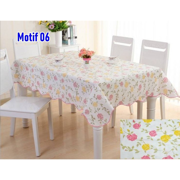 Table Cloth Waterproof / Taplak Meja Waterproof Anti Air bahan PEVA