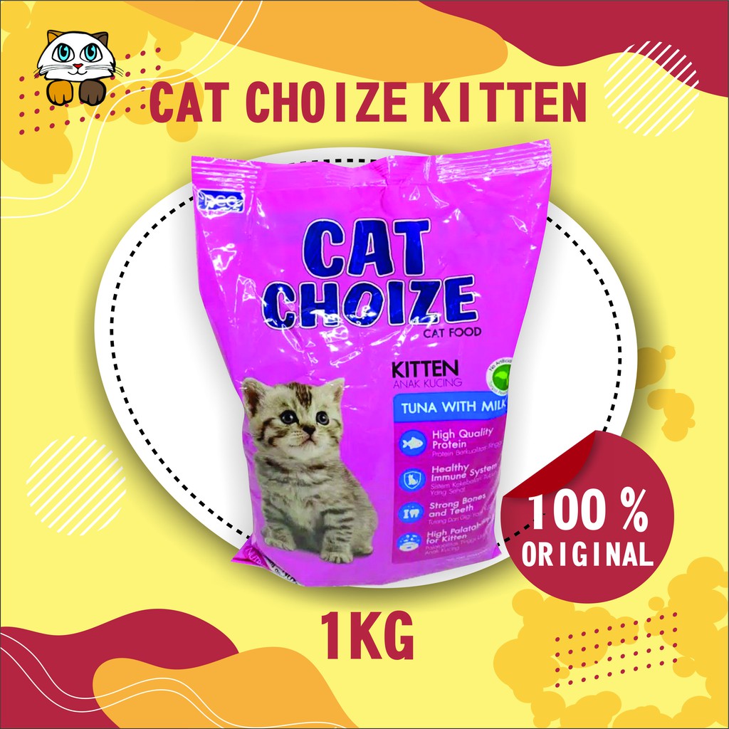Makanan Pakan Kucing Cat Choize Food Kitten Kiloan Ikan Tuna 1kg kg Freshpack Catfood Kering Murah