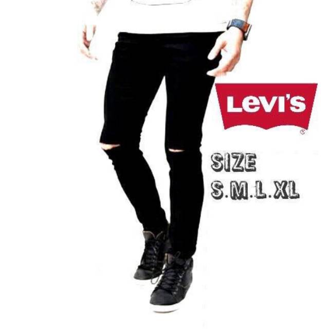 YANG LAGI HITS Celana panjang Levis Pria Sobek Lutut