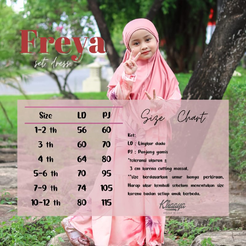 Afsheenastore Gamis Anak Freya / Ready Size 3