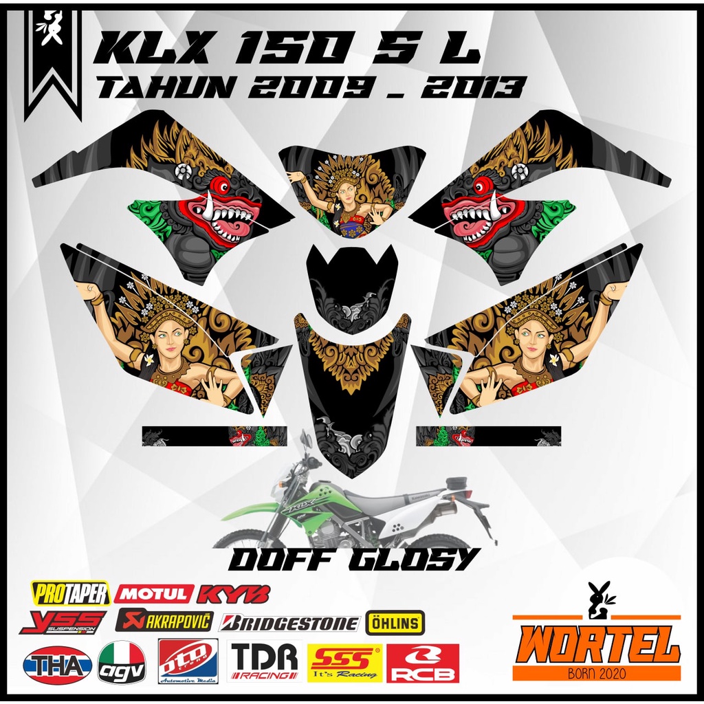 Sticker striping Hologram Decal Motor KLX 150 S/L/D TRACKER LAMA Barong (KLX lama Sebelum BF)