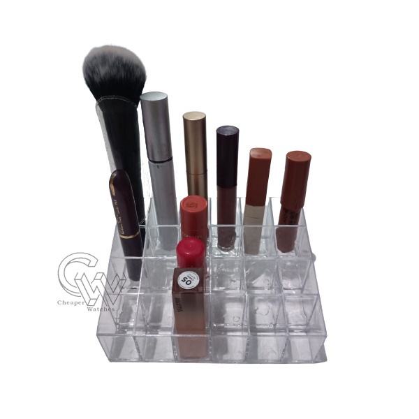 Cheaper-Rak Lipstick Kosmetik isi 1 pack/40pcs Acrylic 24 Slot Organizer Akrilik Tempat Penyimpanan