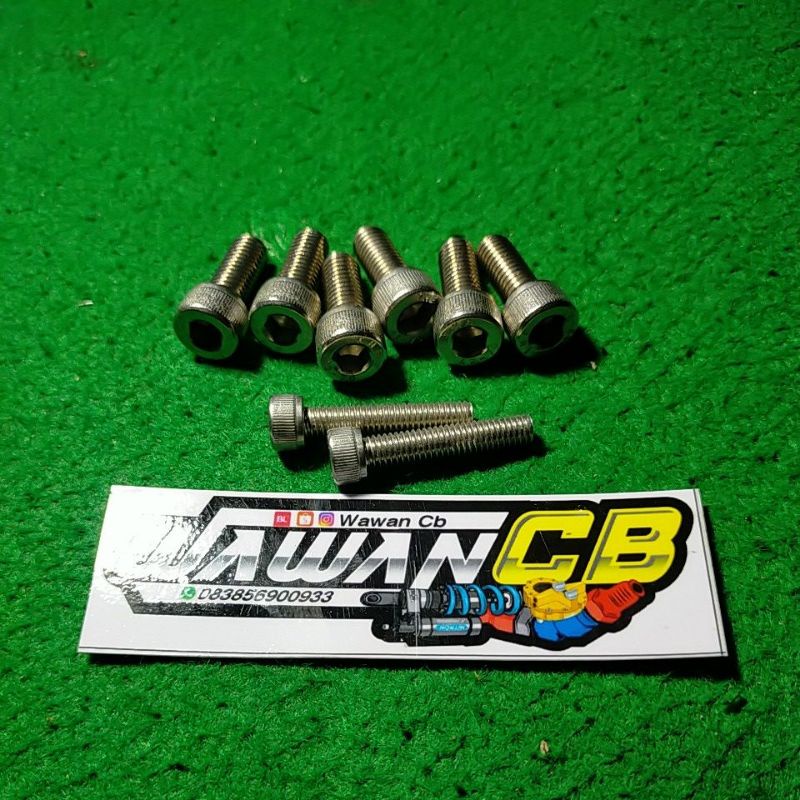 baut L stenlis set jok cb begel dudukan shock skok atas slebor cb