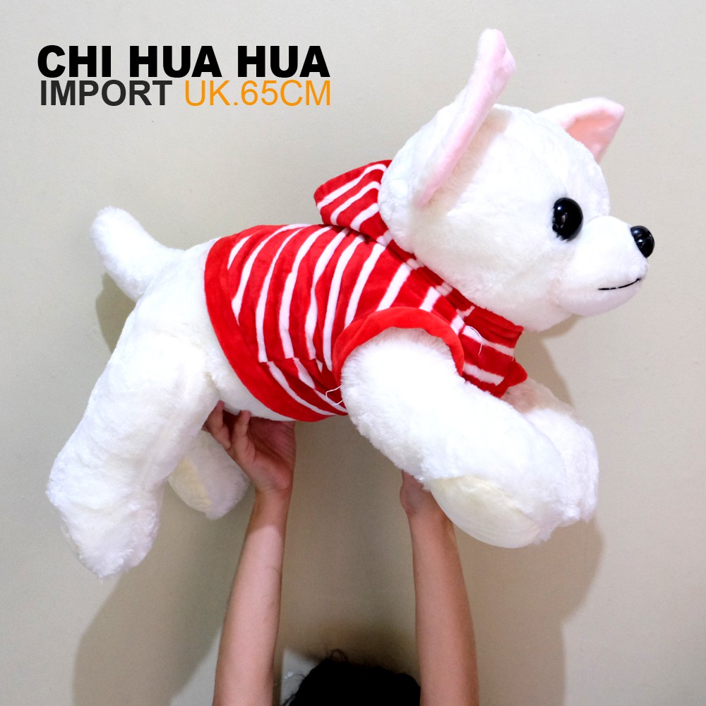 boneka dog chihuahua chi hua-hua anjing tshirt besar 65cm impor