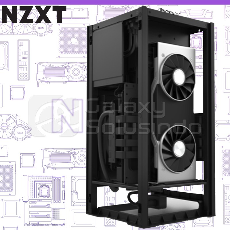 NZXT H1 White Tempered Glass Mini-ITX Gaming Case with PSU, AIO, and Riser Card