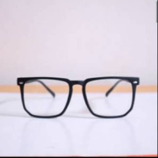 Kacamata fashion model kotak afgan tinggib5cm lensa normal