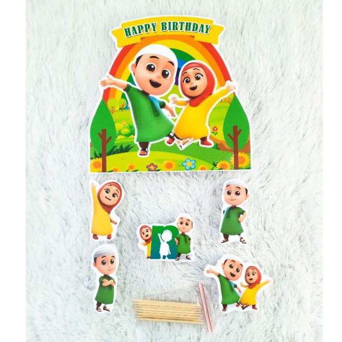 cake topper/topper STYROFOAM/topper Nussa Rara/hiasan kue Nussa Rara