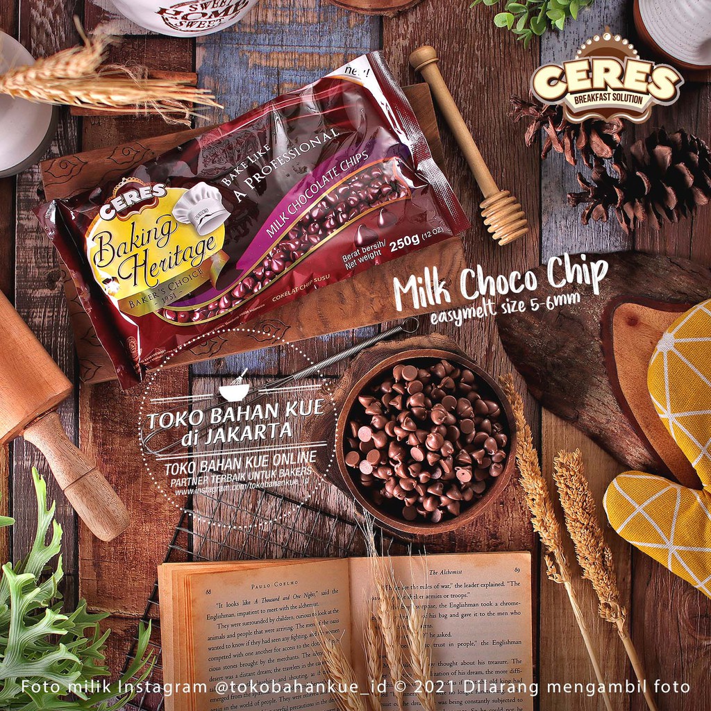 

CERES MILK 250gr Chocochips Chocolate Baking Heritage Choco Chips Cokelat Susu Chip Compound