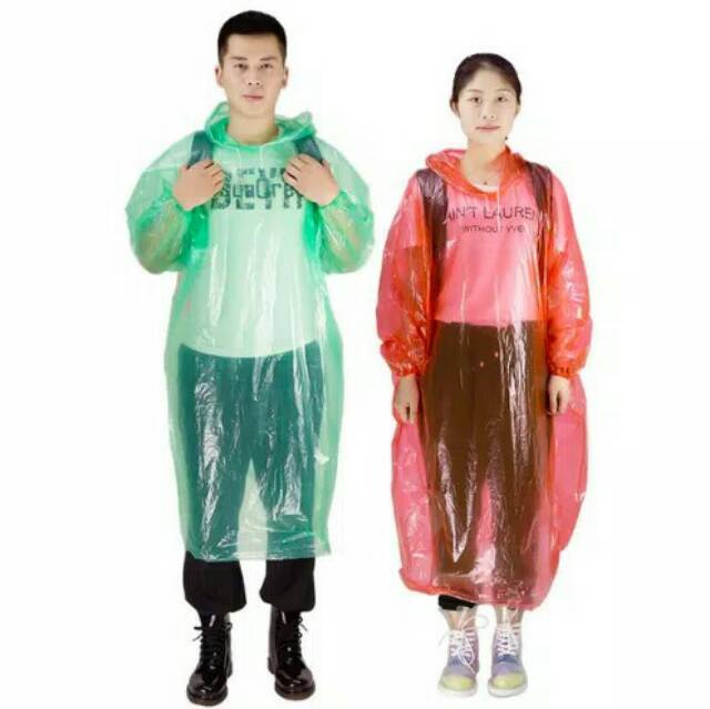 Jas Hujan Plastik Disposable emergancy Raincoat