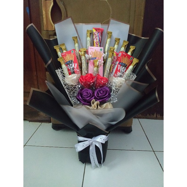 

bouquet snack (buket snack) costum harga mulai 10k