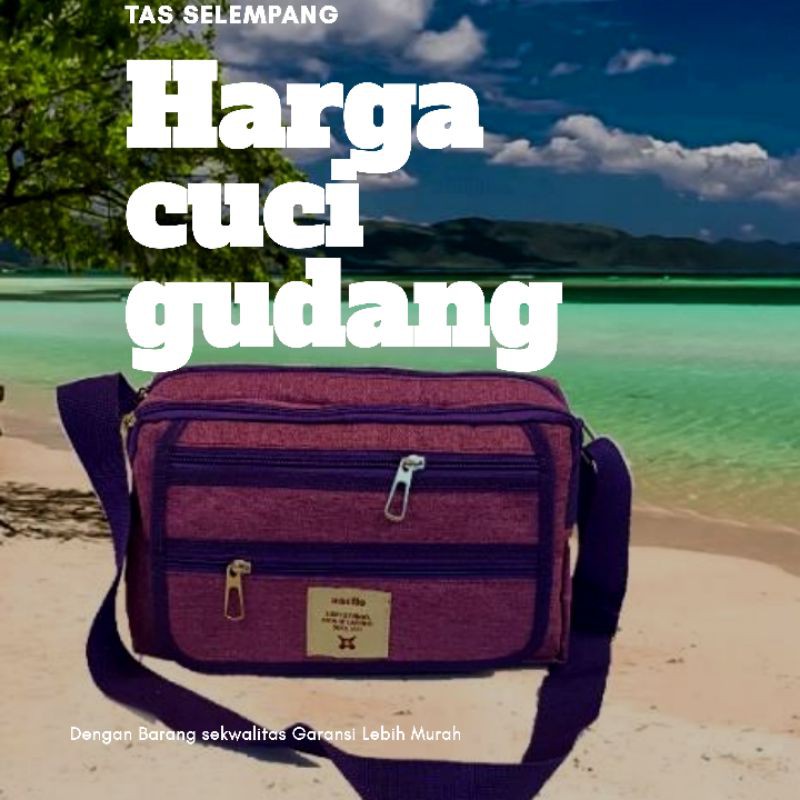 Tas slempang 5 resleting Tas Wanita