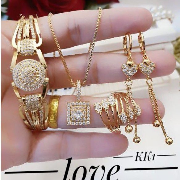 Xuping set perhiasan lapis emas 24k 2222l