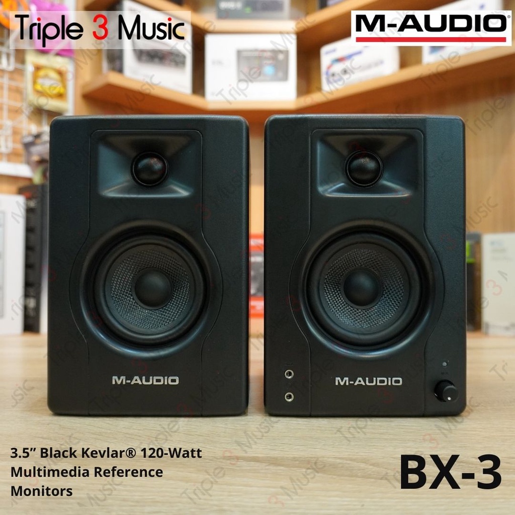 M-AUDIO BX3 BX-3 3.5 inch Pair Speaker Monitor Flat Original