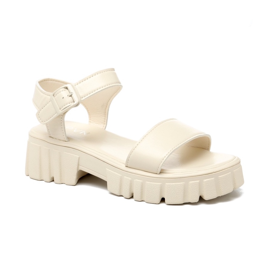 PVN Micha Sandal Wanita Black Cream Lilac 241-Domiq - Cream