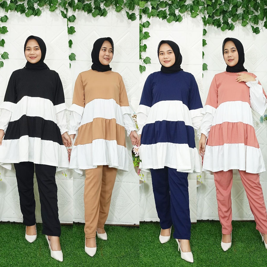 DANETA SET TUNIK DAN CELANA SETELAN WANITA GL FASHION