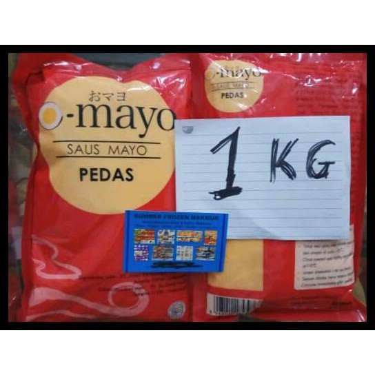 

HOT SALE mayo mayonaise hot pedas 1kg omayo. sumber frozen makmur terjamin