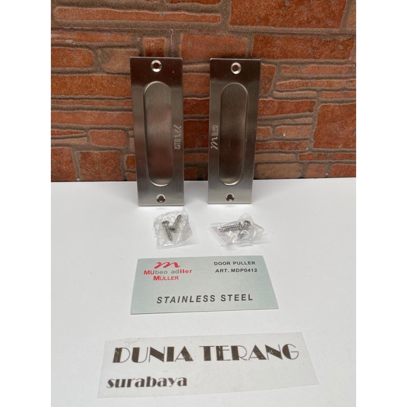 Tarikan Pintu Dorong MULLER Stainless Kotak - Handle Kom Handel Com - Door Puller MDP0412