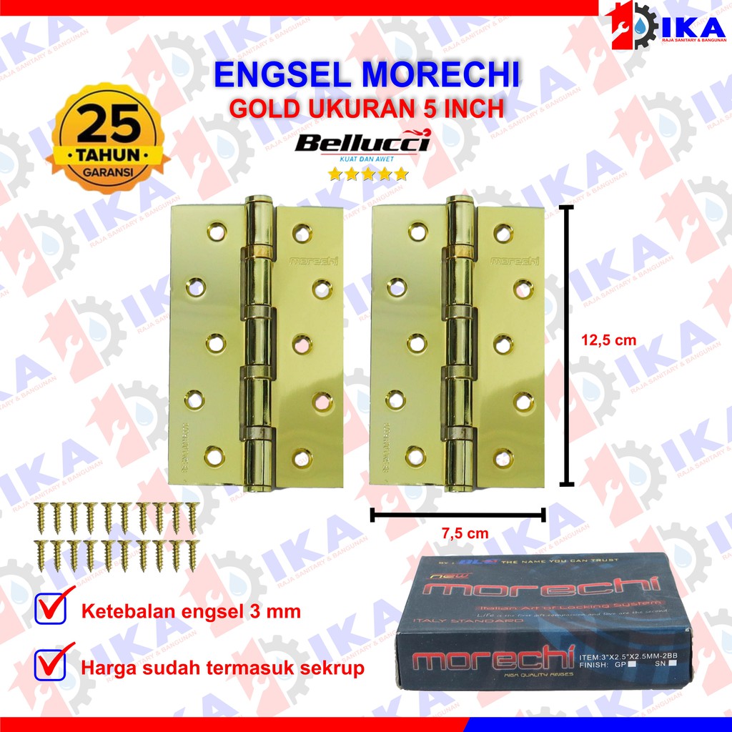 ENGSEL TEBAL  3 4 5 MORECHI BY BELLUCCI GROUP JENDELA PINTU IRON BESI KUAT HIGH QUALITY GARANSI 25TH