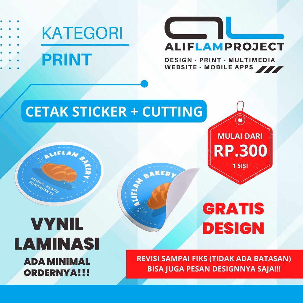 

CETAK STICKER GRATIS MURAH | JAMINAN KUALITAS BAHAN