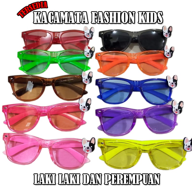 Model Baru Anak-anak Kacamata Hitam Laki dan Perempuan Imut Motif Dog Sunglasses Hiasan Anjing Kecil