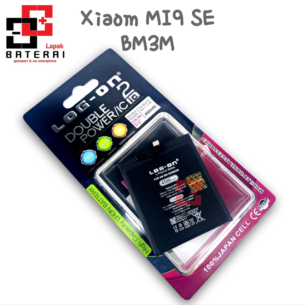 Log on - BM3M Xiaomi MI9SE / MI9 SE Double IC Battery Baterai Batre