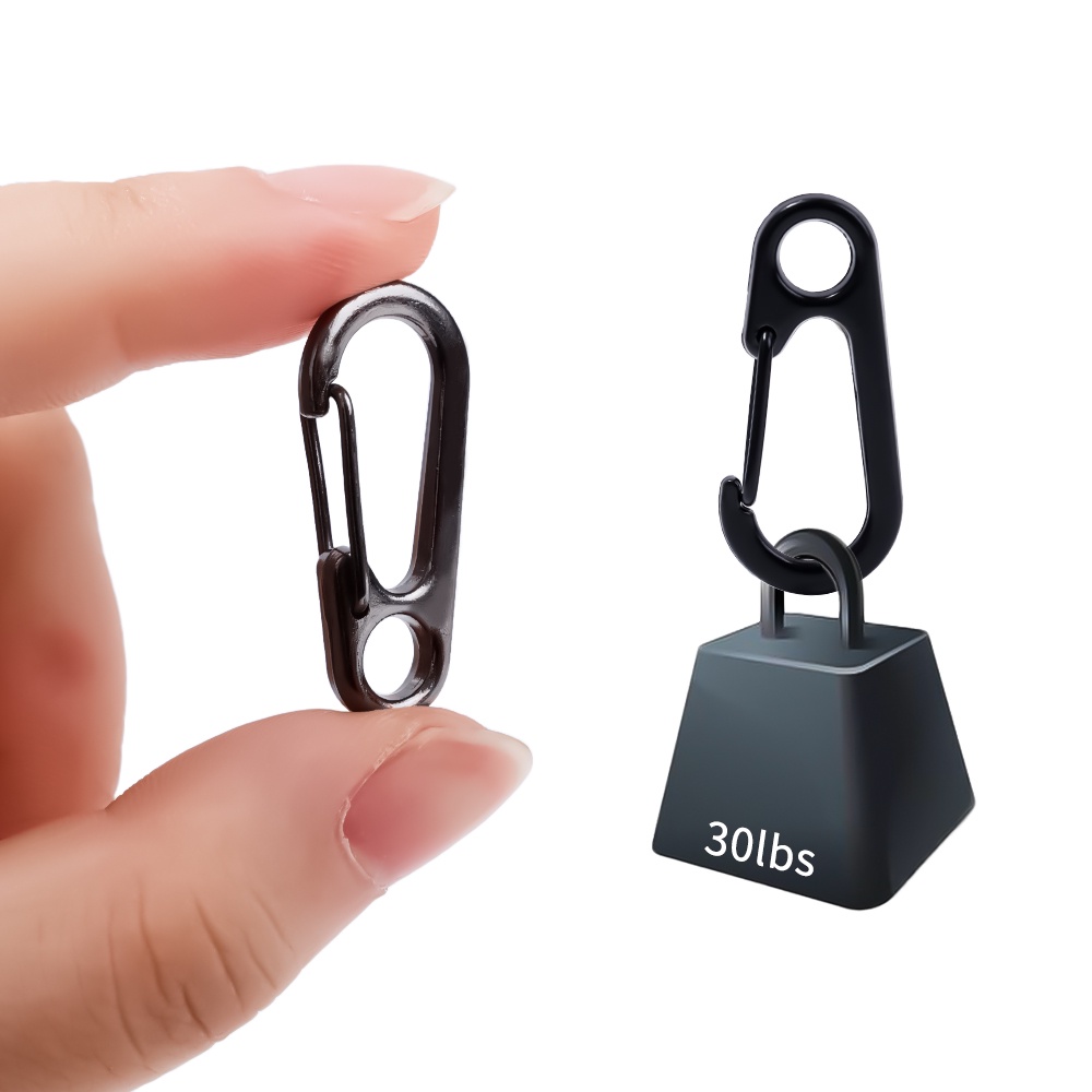 5pcs Klip Carabiner Mini Bentuk D Bahan Alloy Untuk Outdoor / Camping / Hiking