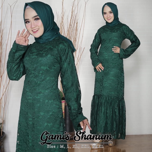 GAUN SHANUM / GAMIS / DRESS TUNANGAN / DRESS KONDANGAN