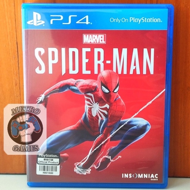 Spiderman PS4 Kaset Spider Man Marvel Spider-Man Playstation PS 4 5 Kaset CD BD Game Spidey miles morales Games No way home goty game of the year edition region 3 reg asia