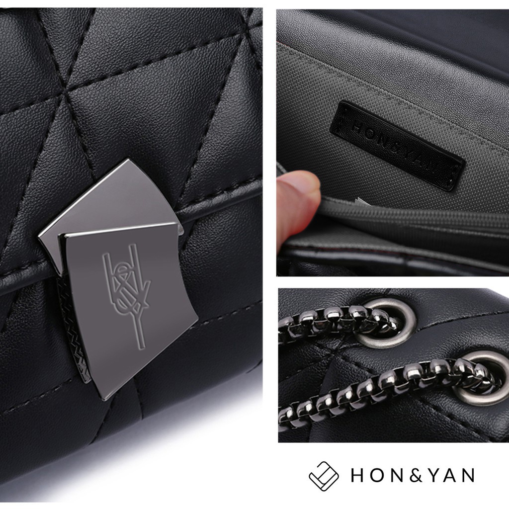 HEMAT HONYAN TAS SELEMPANG WANITA KEKINIAN BRANDED HITAM ELEGANT TERBARU TAS PESTA UNDANGAN