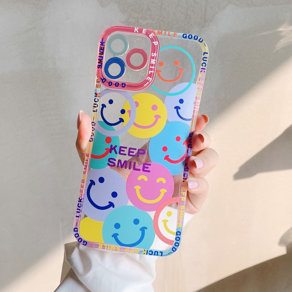 Soft Case Transparan Warna-Warni Untuk Iphone 14 13 Pro Max 12 11 XS XR X 8 7 6 6s Plus Se 2020