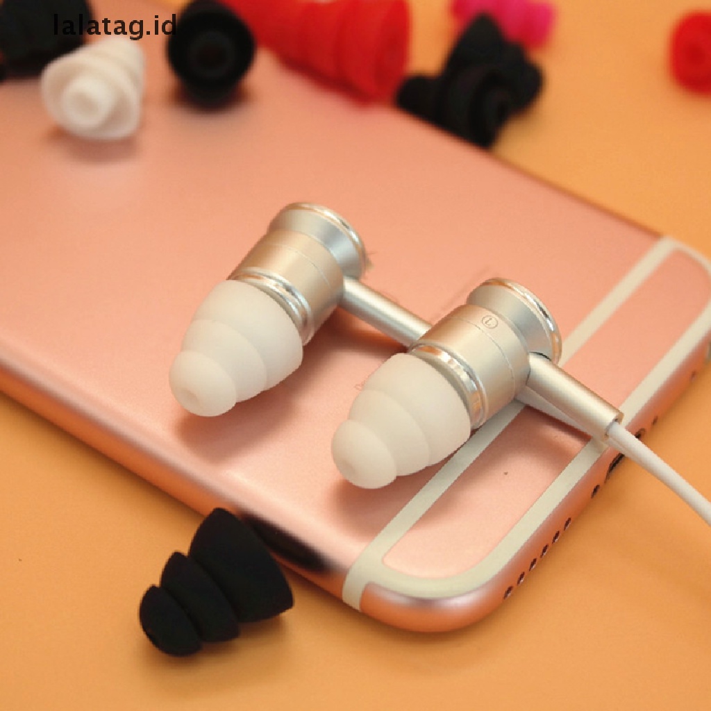 (Flyag) 6pcs Earbud Pengganti Bahan Silikon Tiga Lapis Untuk Earphone In-Ear