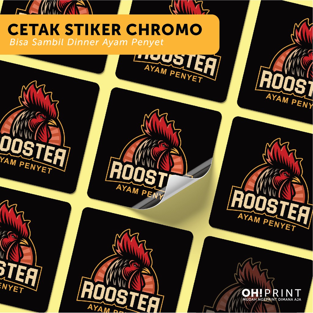  Cetak  Stiker  Chromo Cut A3 Murah  Cetak  Stiker  Label 