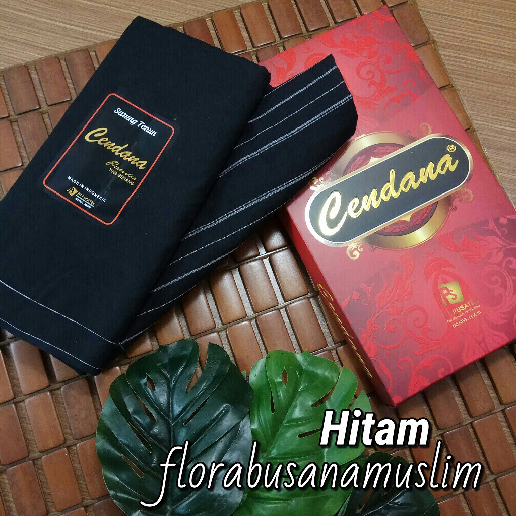 Sarung Cendana - Polos Hitam