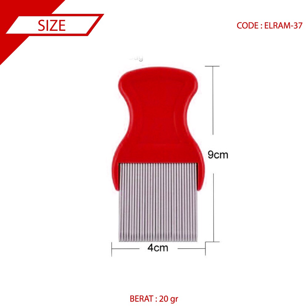 SISIR KUTU Sisir Serit Ketombe Bahan Logam . ELRAM-37