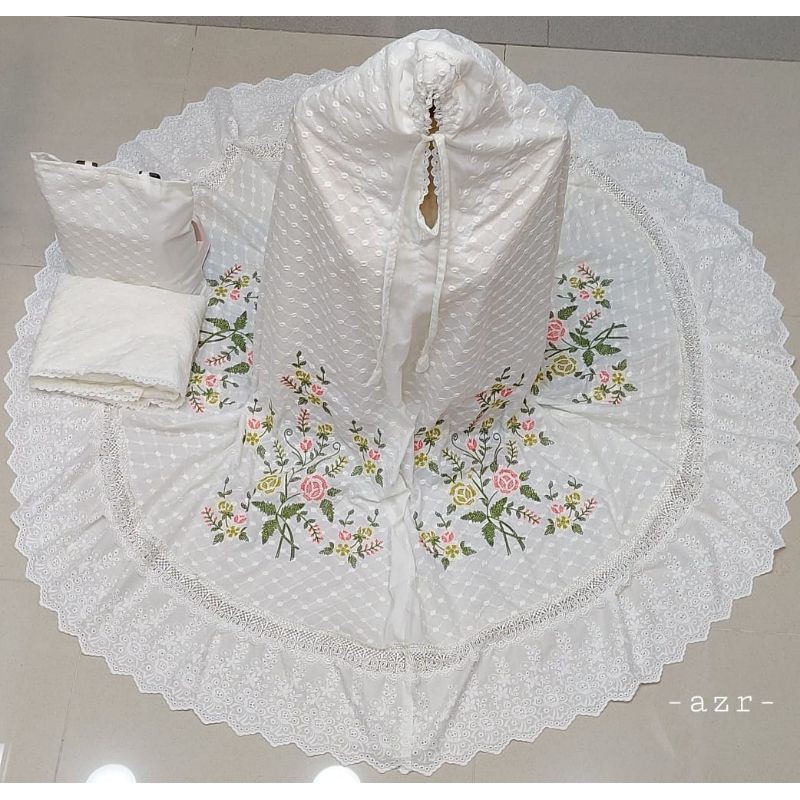 Mukena bordir katun paris bentol