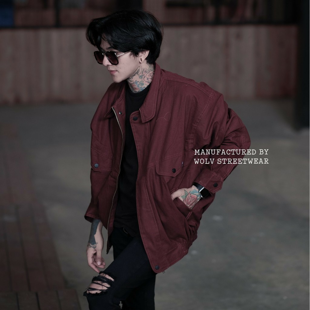 Jaket Bomber Flight Wolv / Jaket Bomber Pria / Jaket Casual Pria / Jaket Canvas Pria / Bomber Pilot