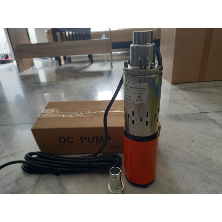 MAXPUMP SCREW DC12V 71 Pompa Celup Screw Water Pump DC 12Volt 250Watt Sumur bor 3inch Submersible Pump