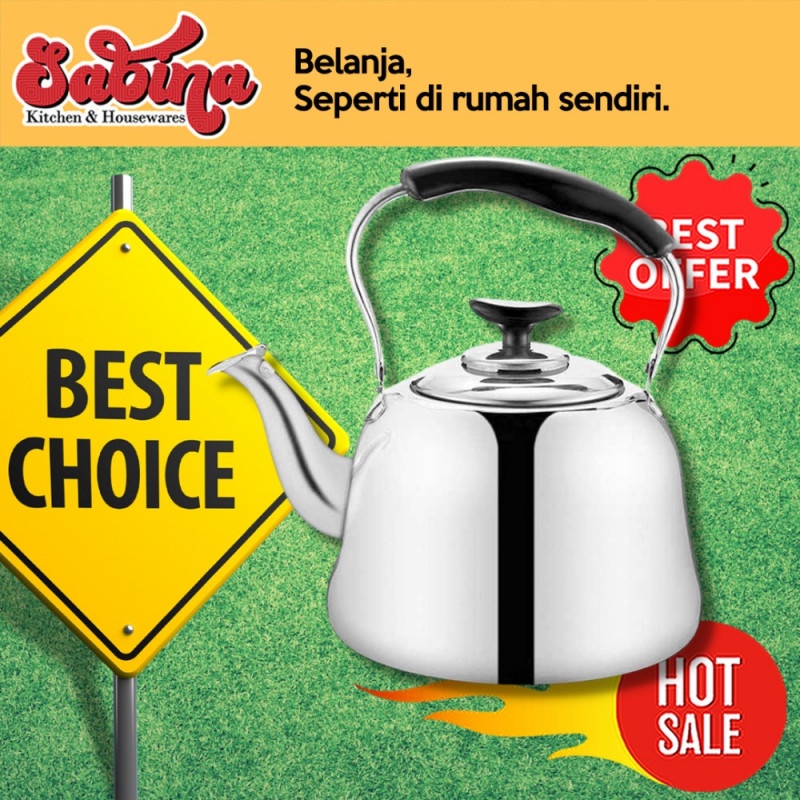 Teko Air Bunyi Stainless 5 Liter Ceret Kettle Ketel Pemanas Air