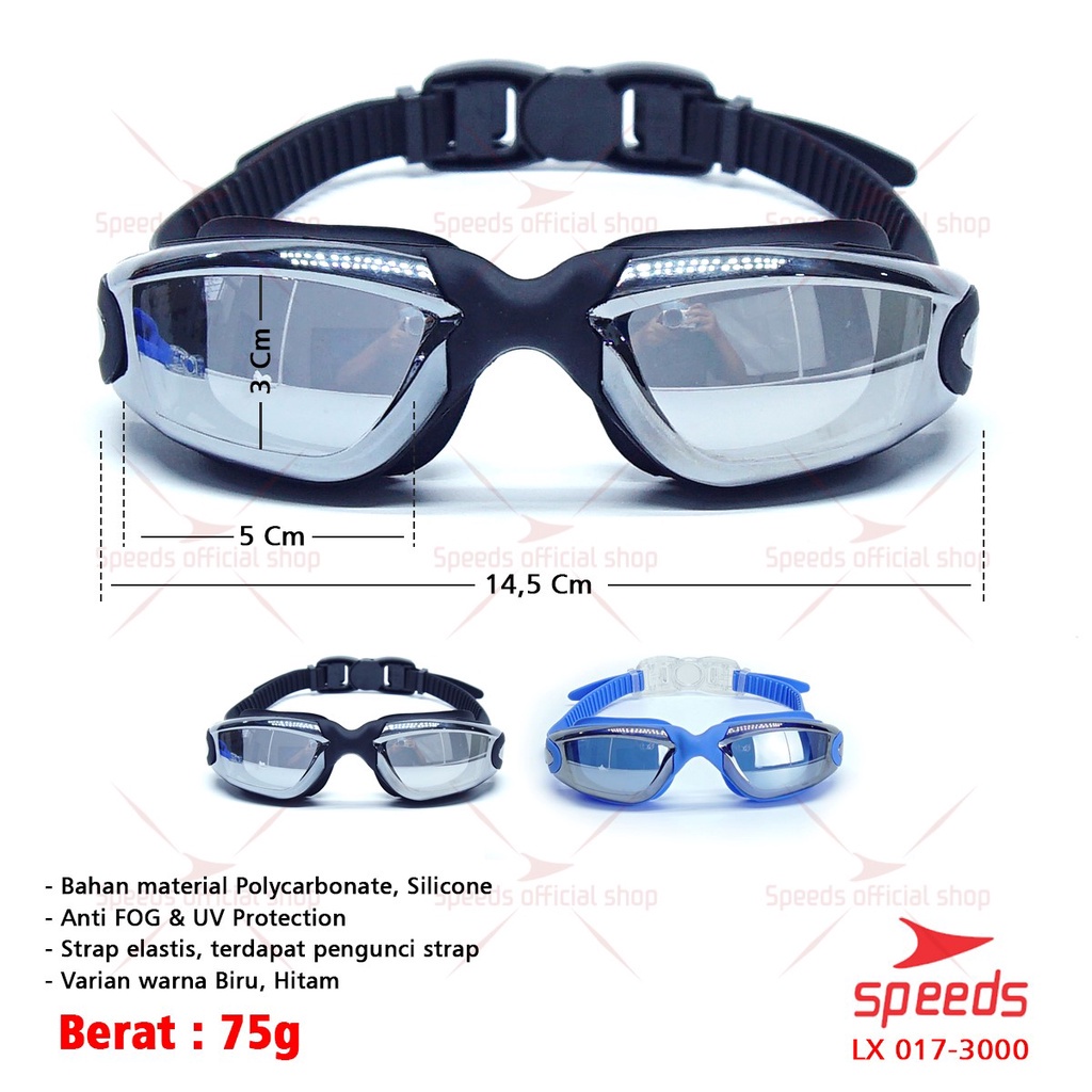 SPEEDS Kacamata Renang Olahraga Dewasa Swimming Googles Original 017-3000