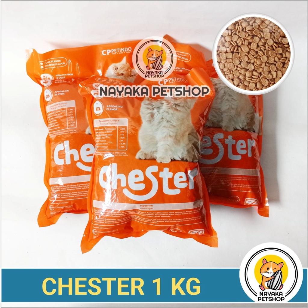 Chester 1 Kg Pakan Kucing Kering Dry Food Makanan Cat Food Adult