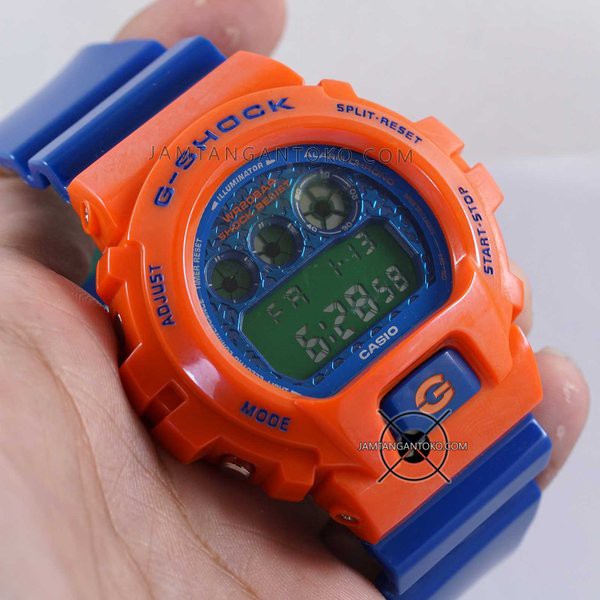 Jam Tangan Pria Casio G-Shock DW-6900 Limited Orange Blue Original BM