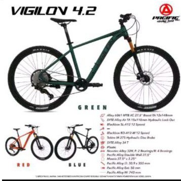 sepeda gunung mtb 27.5 inch Pacific Vigilon 4.2 alloy 12 speed boost TA rem hydraulic hidrolik
