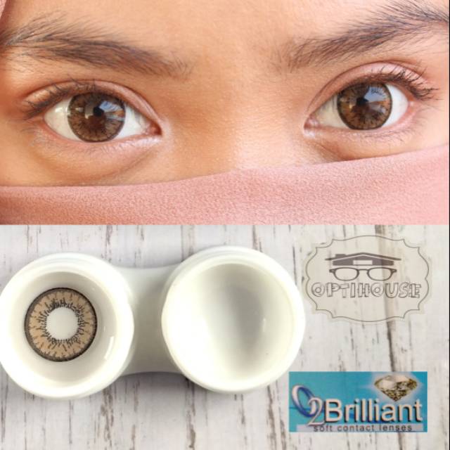 Softlens minus warna Brown cokelat O2 Brilliant