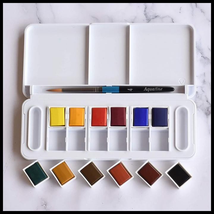 

Cat Air Daler Rowney Aquafine 12 Half Pan Travel Watercolor Set Pmb357