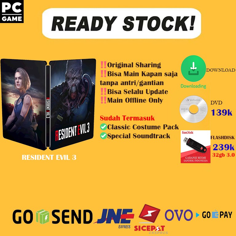 Resident Evil 3 Remake PC ORIGINAL FULL DLC / RE 3 Remake