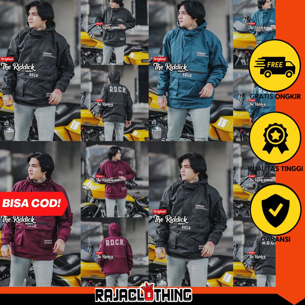 RCL - Cagoule Goggle Jaket Parasut Taslan Cougle Hoodie Premium Distro CAMO RDCK Unisex Checkerboard PVC