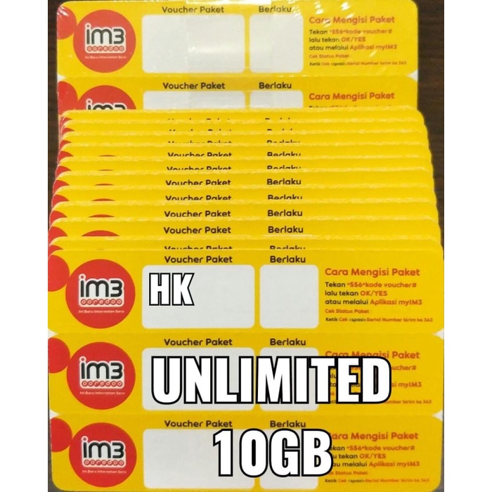 Voucher Data Indosat 10GB Unlimited